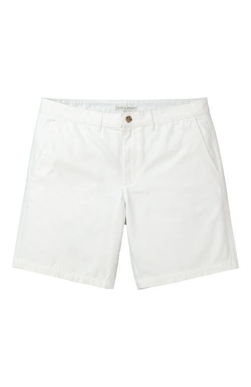 Hope & Henry Men's 9" Stretch Chino Short in White Stretch at Nordstrom, Size 35 Product Image