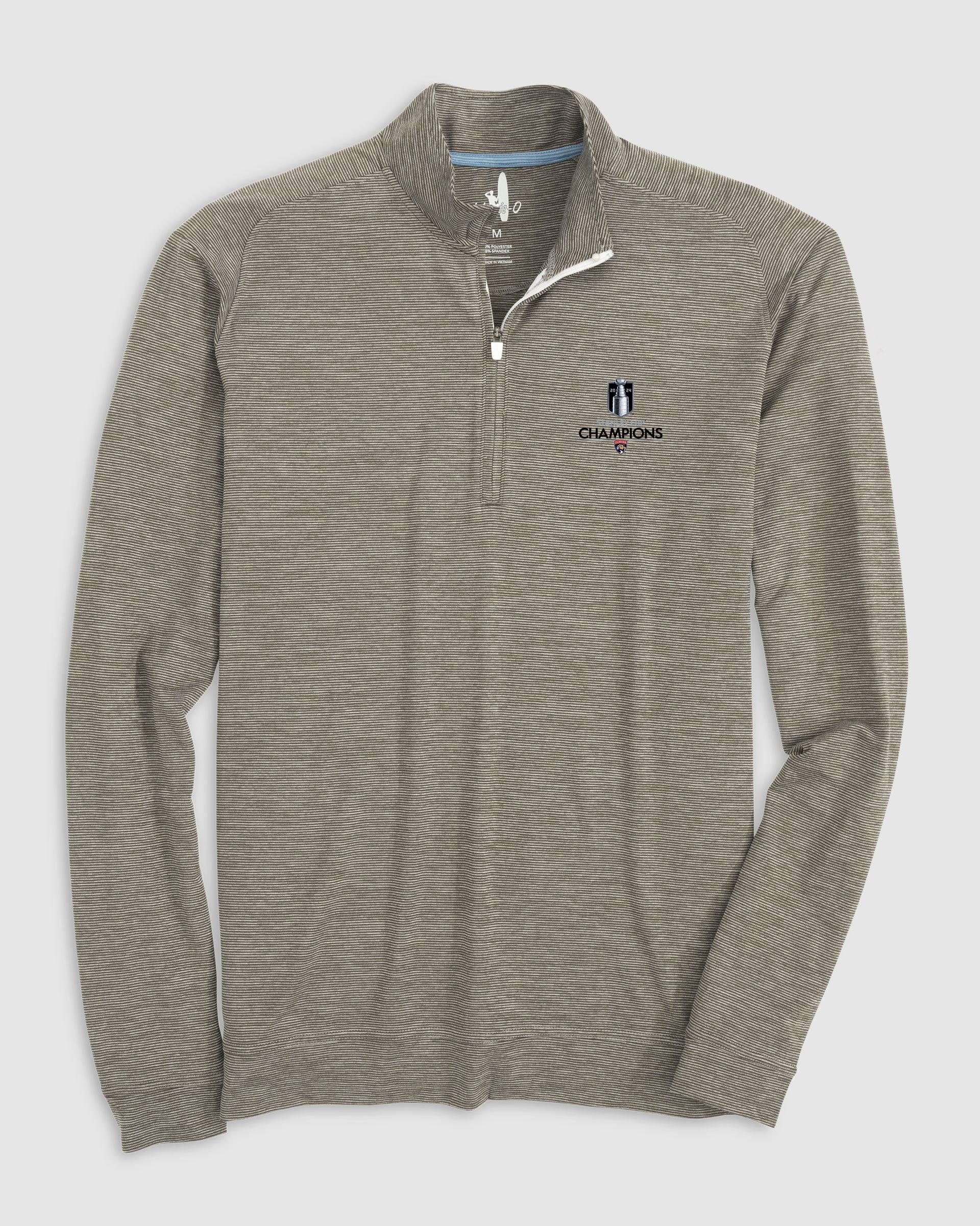 Columbus Blue Jackets Vaughn Striped Performance 1/4 Zip Product Image