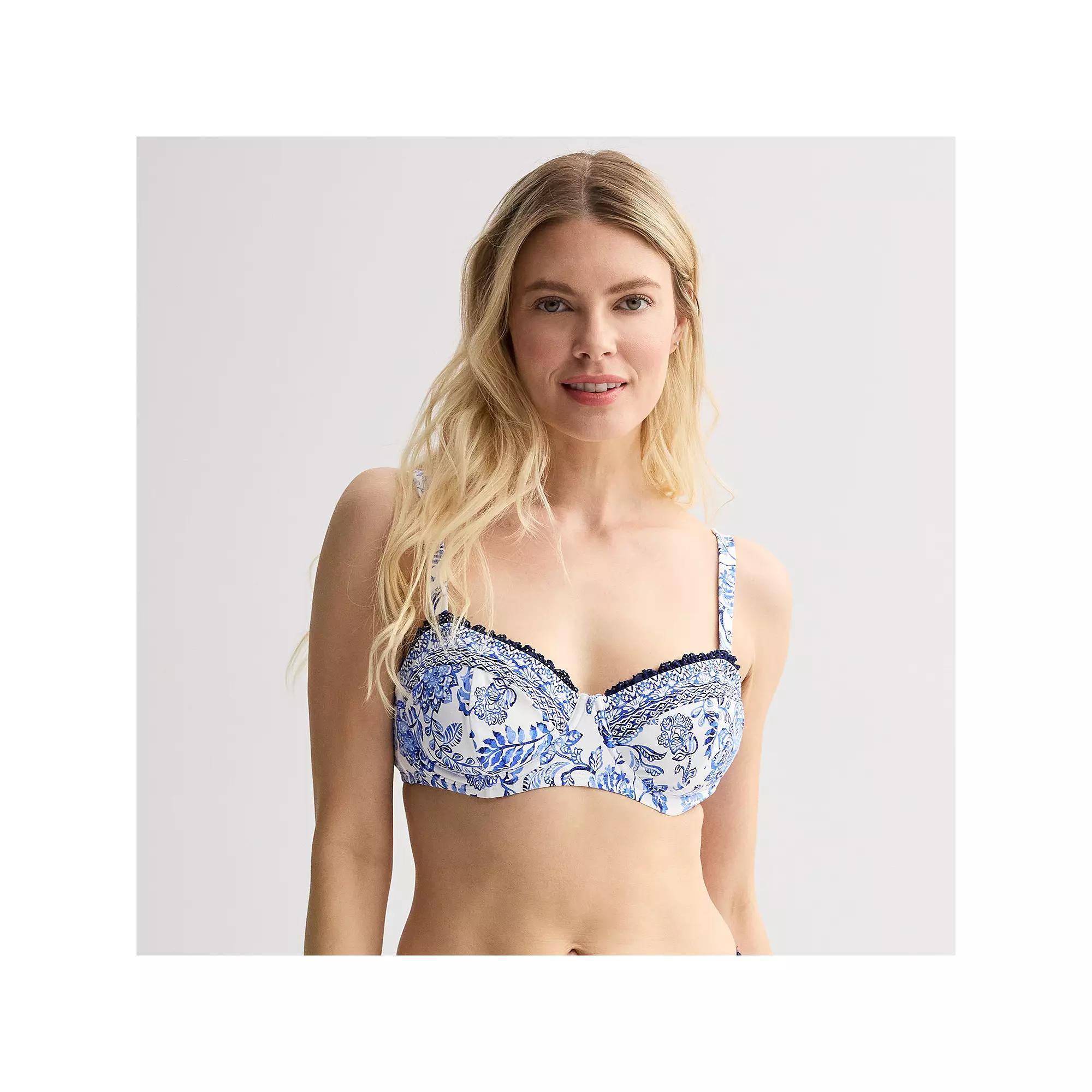 Women's Freshwater Underwire Bikini Top, Size: Medium, Oia Floral Product Image