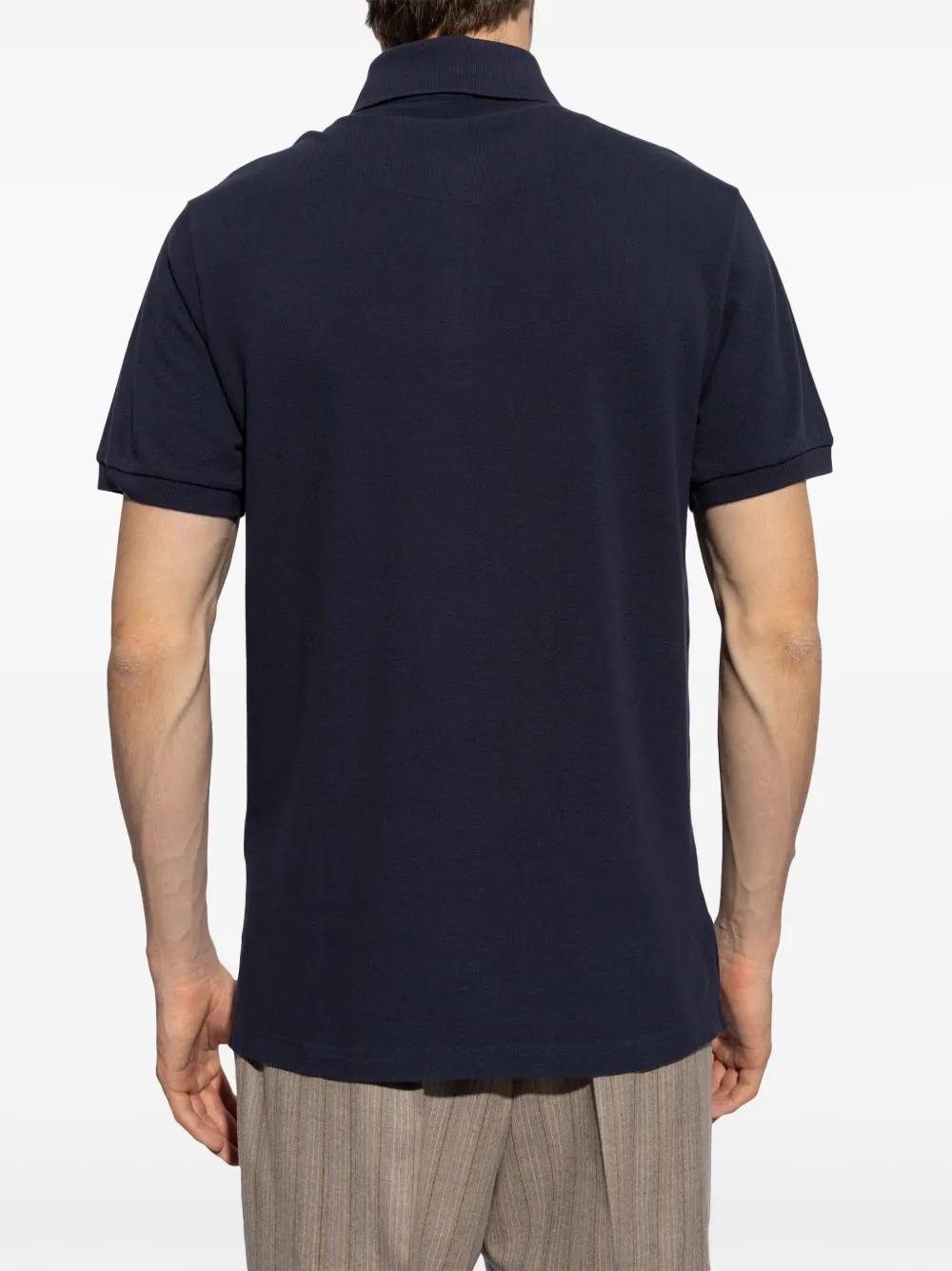 logo-embroidered cotton polo shirt  Product Image