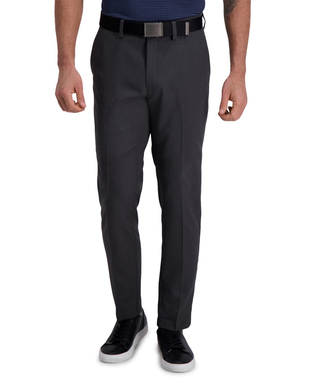 Mens Haggar Cool Right Performance Flex Slim-Fit Flat-Front Pants Product Image