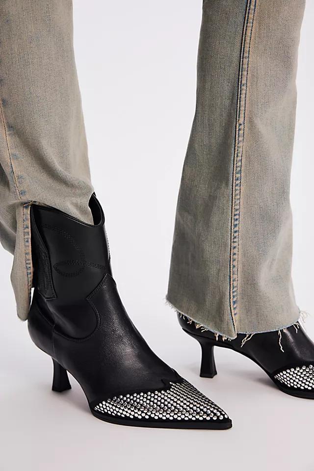 Yolanda Studded Kitten Heel Booties Product Image