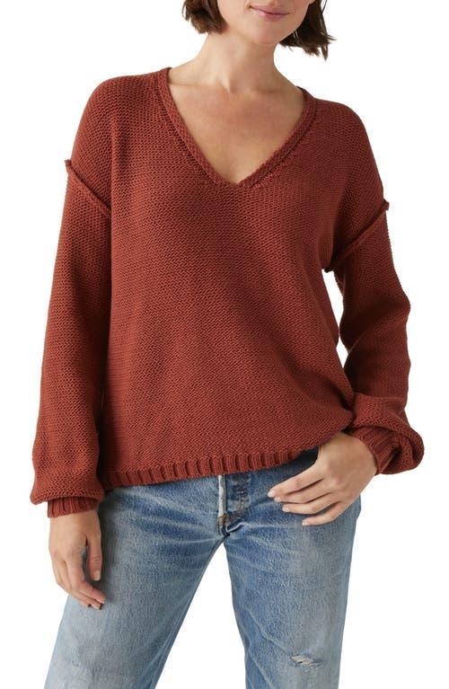Michael Stars Kendra Relaxed V-Neck Sweater (Ivory) Women's Sweater Product Image