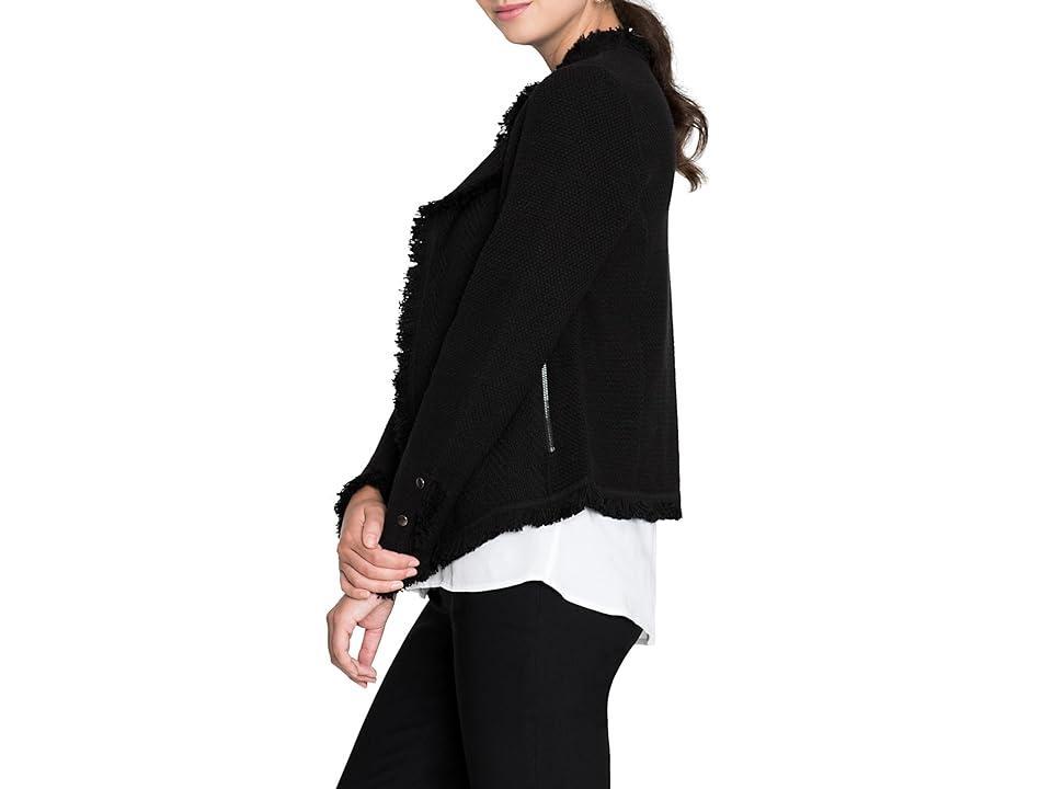Nic+Zoe Fringe Mix Knit Jacket Product Image
