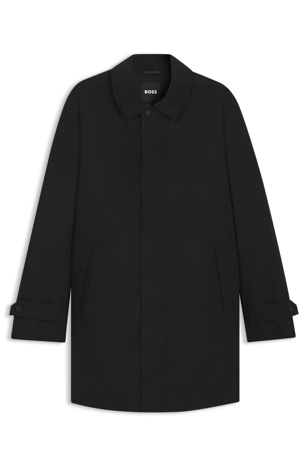 BOSS - GORE-TEX® water-repellent tailored coat with concealed zipper - Black Product Image