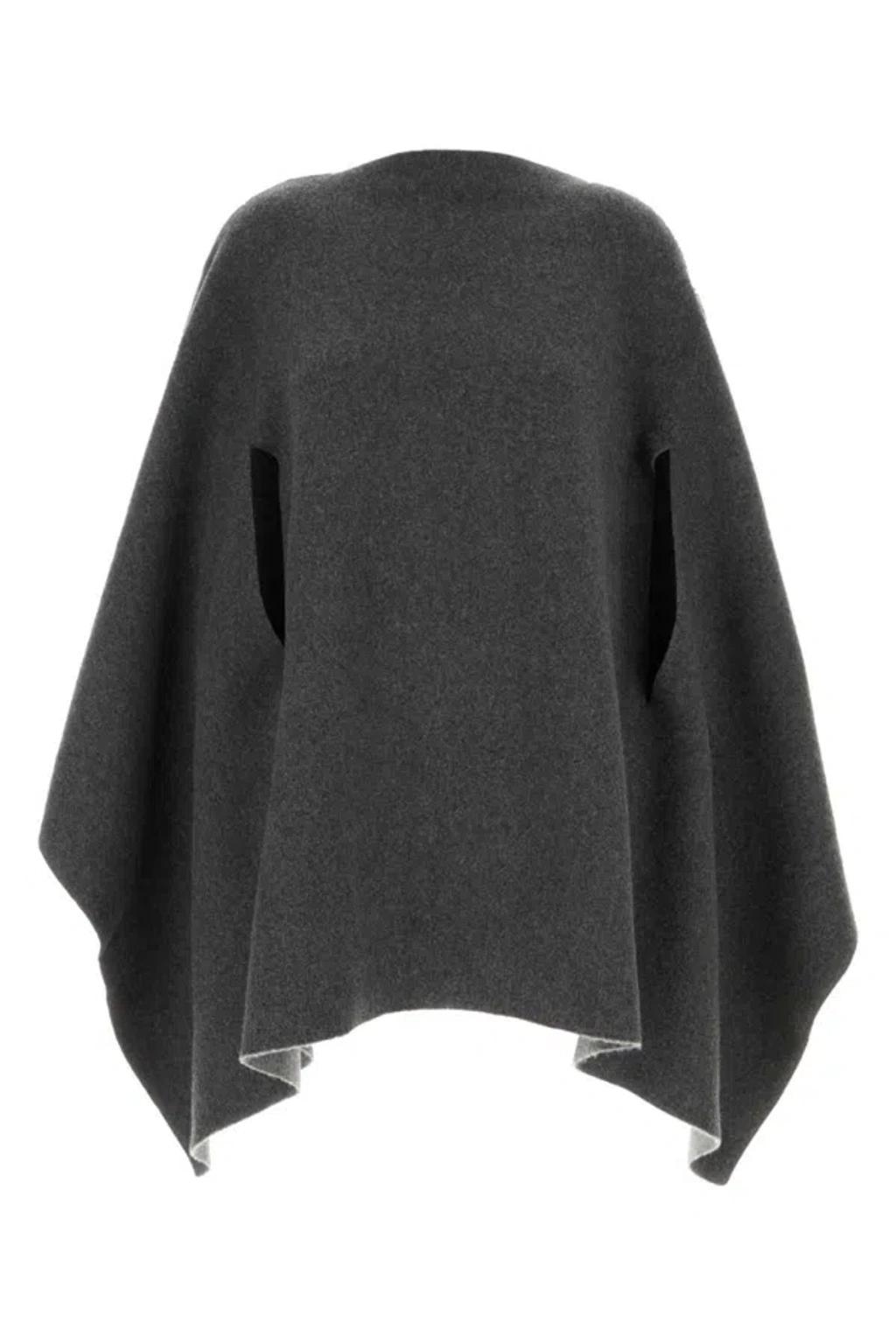 JIL SANDER Woman Grey Wool Blend Cape Product Image