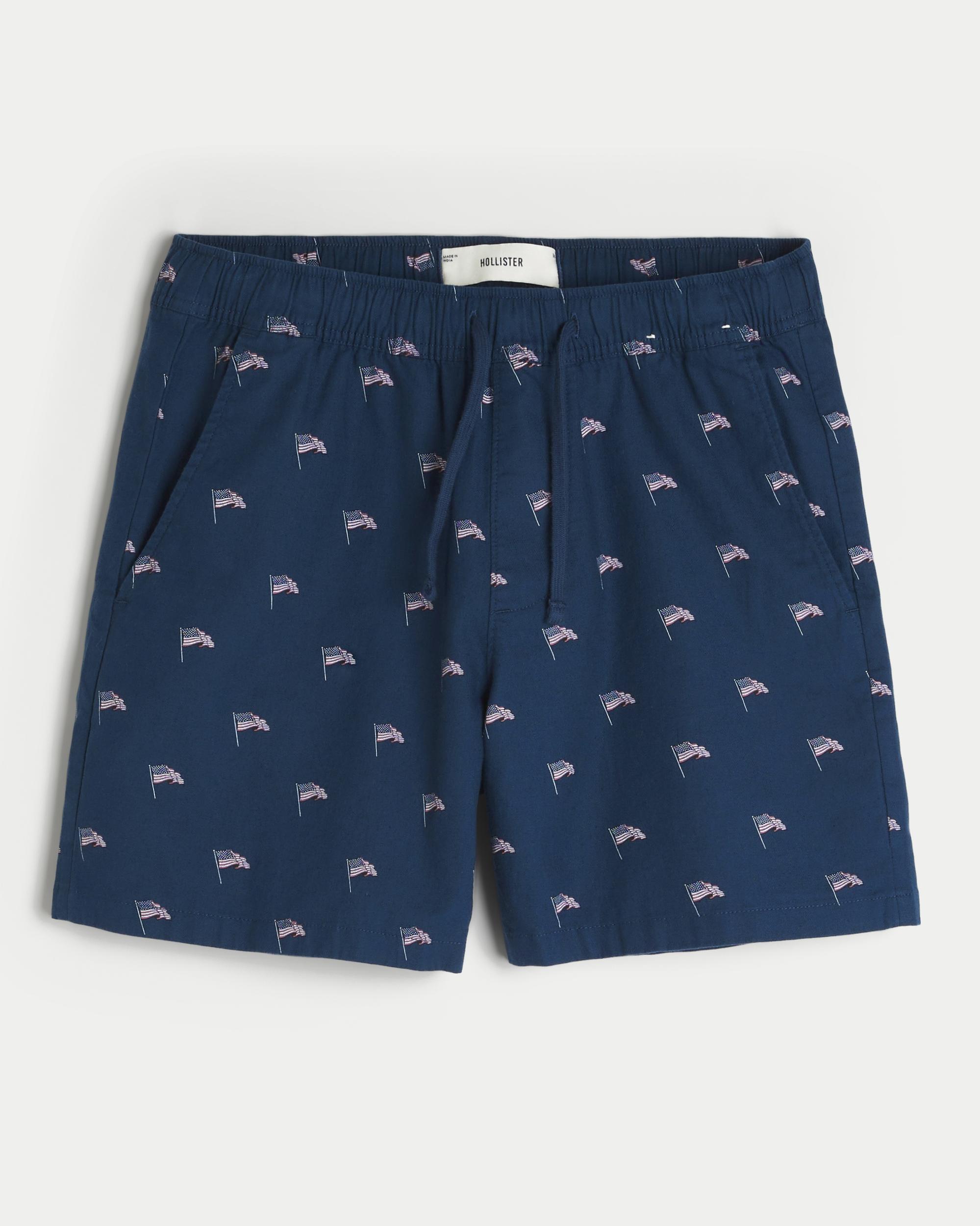 Mid-Thigh Twill Pull-On Shorts Product Image