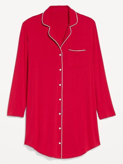 Knit Jersey Sleep Shirt Product Image