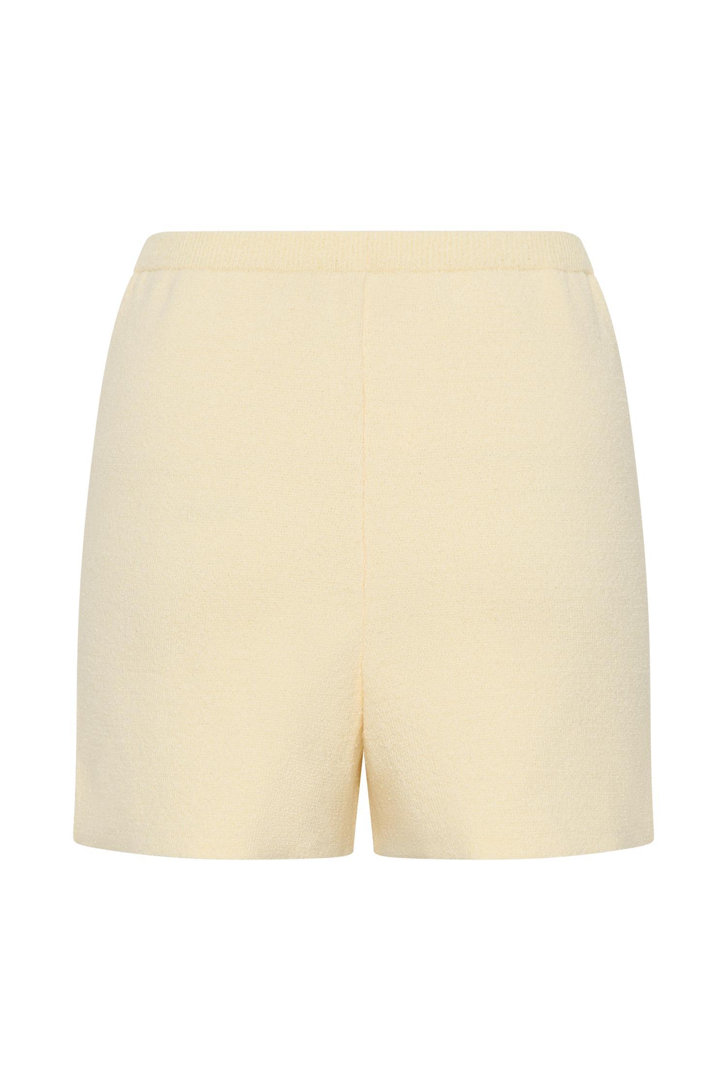 Malika Knit Shorts - Lemon Product Image