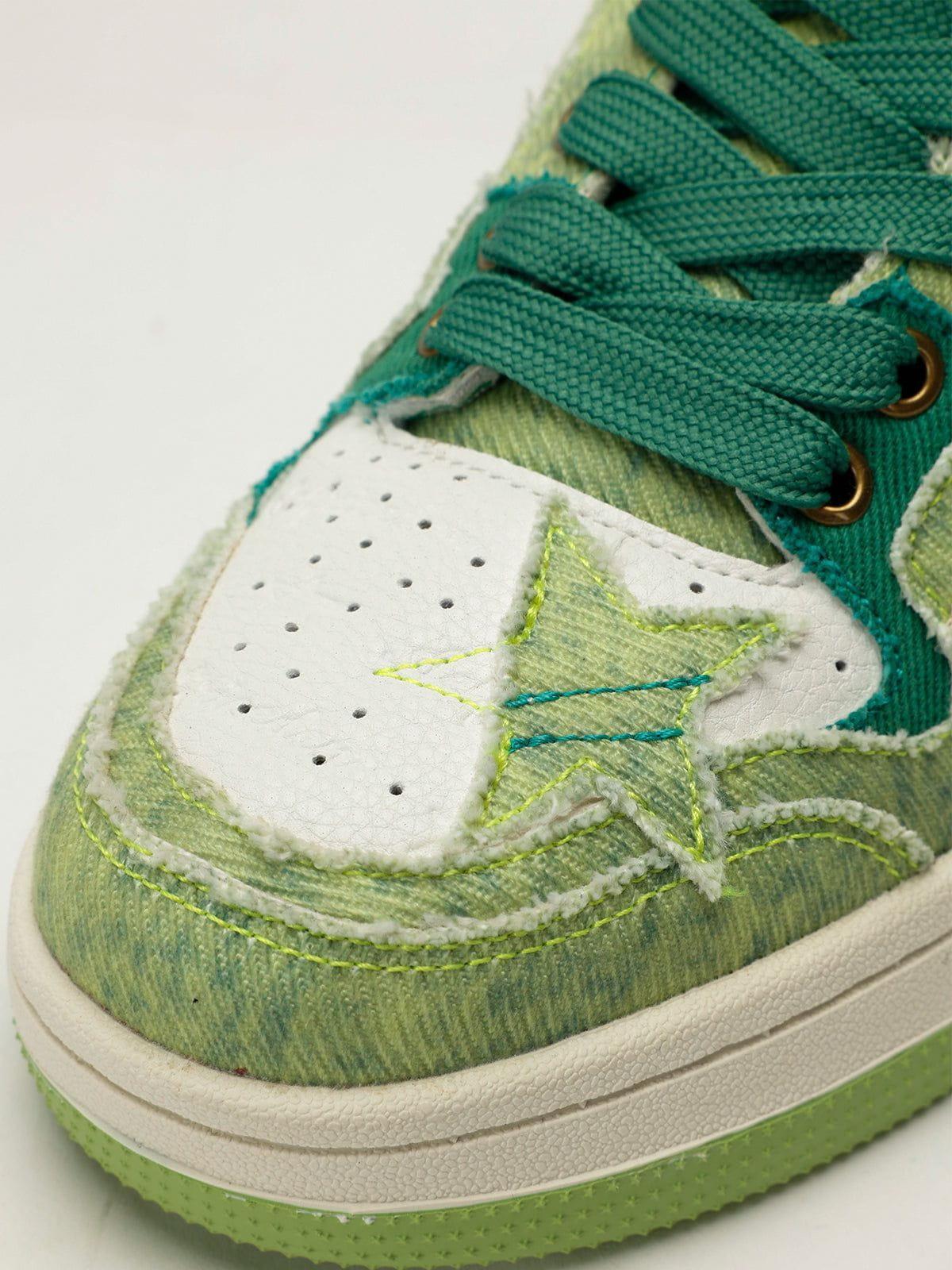 Starry Climb Stars Casual All-Match Denim Skate Shoes Product Image