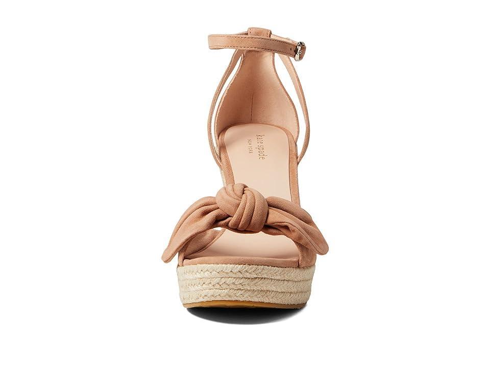kate spade new york Tianna Metallic Leather Bow Platform Wedge Espadrille Sandals Product Image