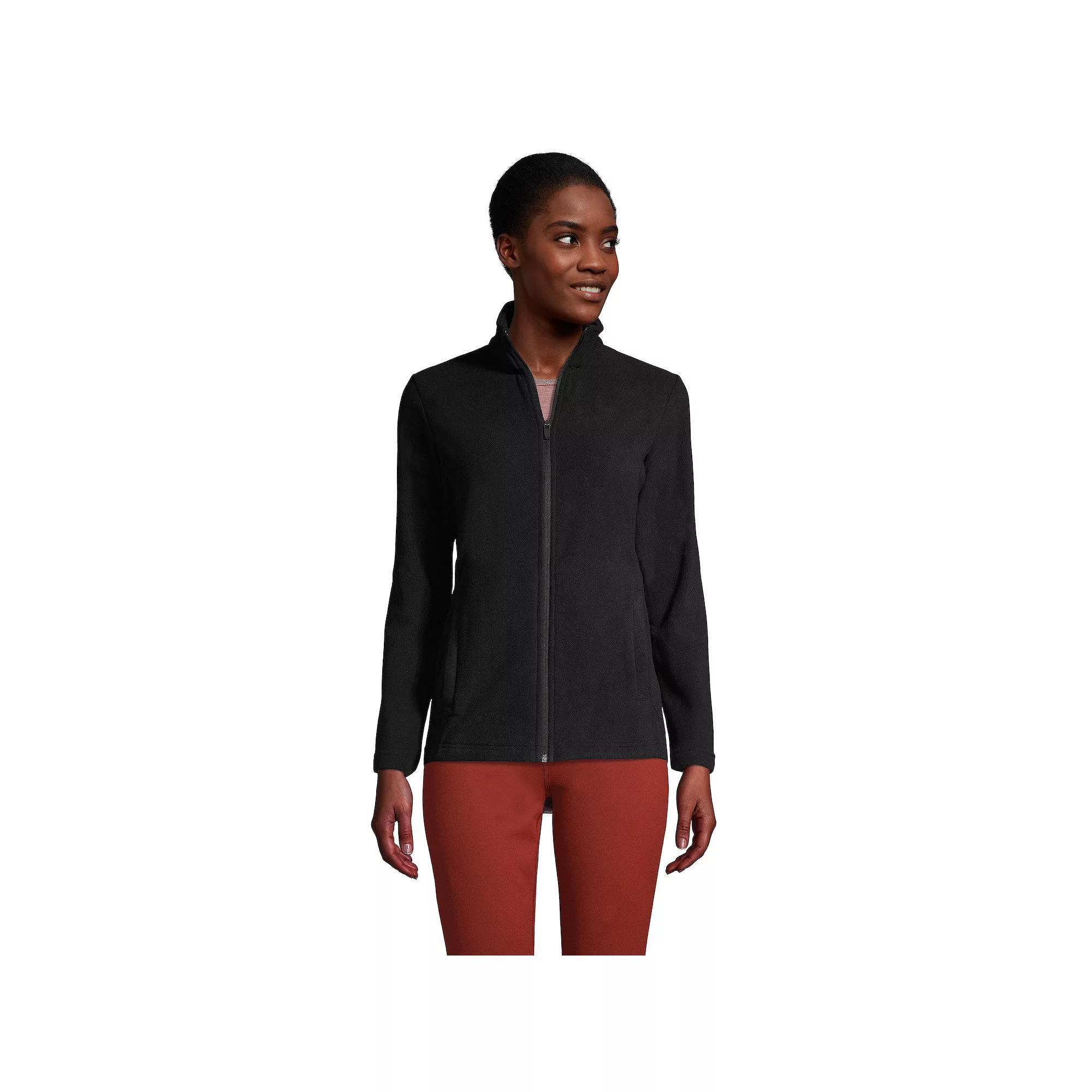 Petite Lands' End Full Zip Fleece Jacket, Women's, Size: Medium Petite, Rich Red Product Image