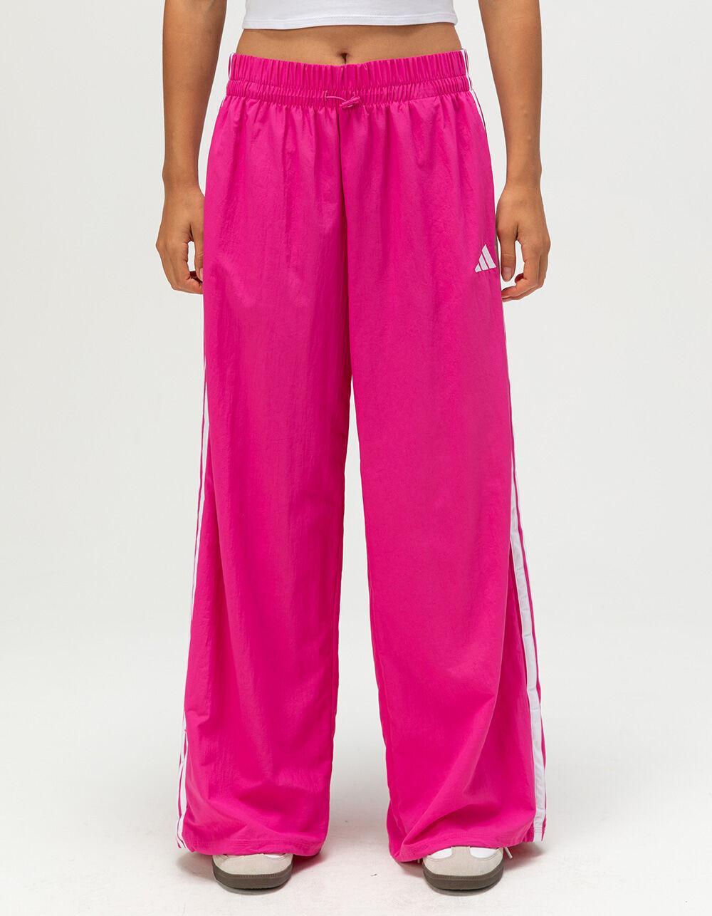 ADIDAS Essentials 3-Stripes Lifestyle Womens Parachute Pants - FUSCHIA Product Image