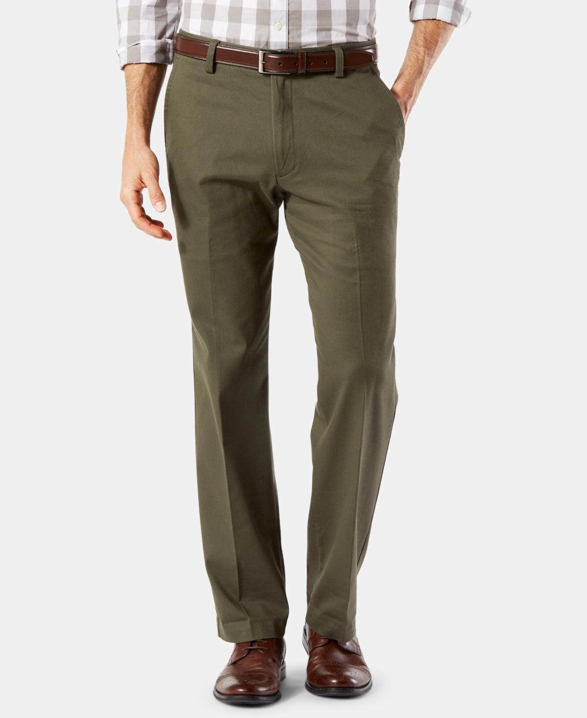 Men's Dockers® Stretch Easy Khaki Straight-Fit Flat-Front Pants, Size: 32 X 32, Black Product Image