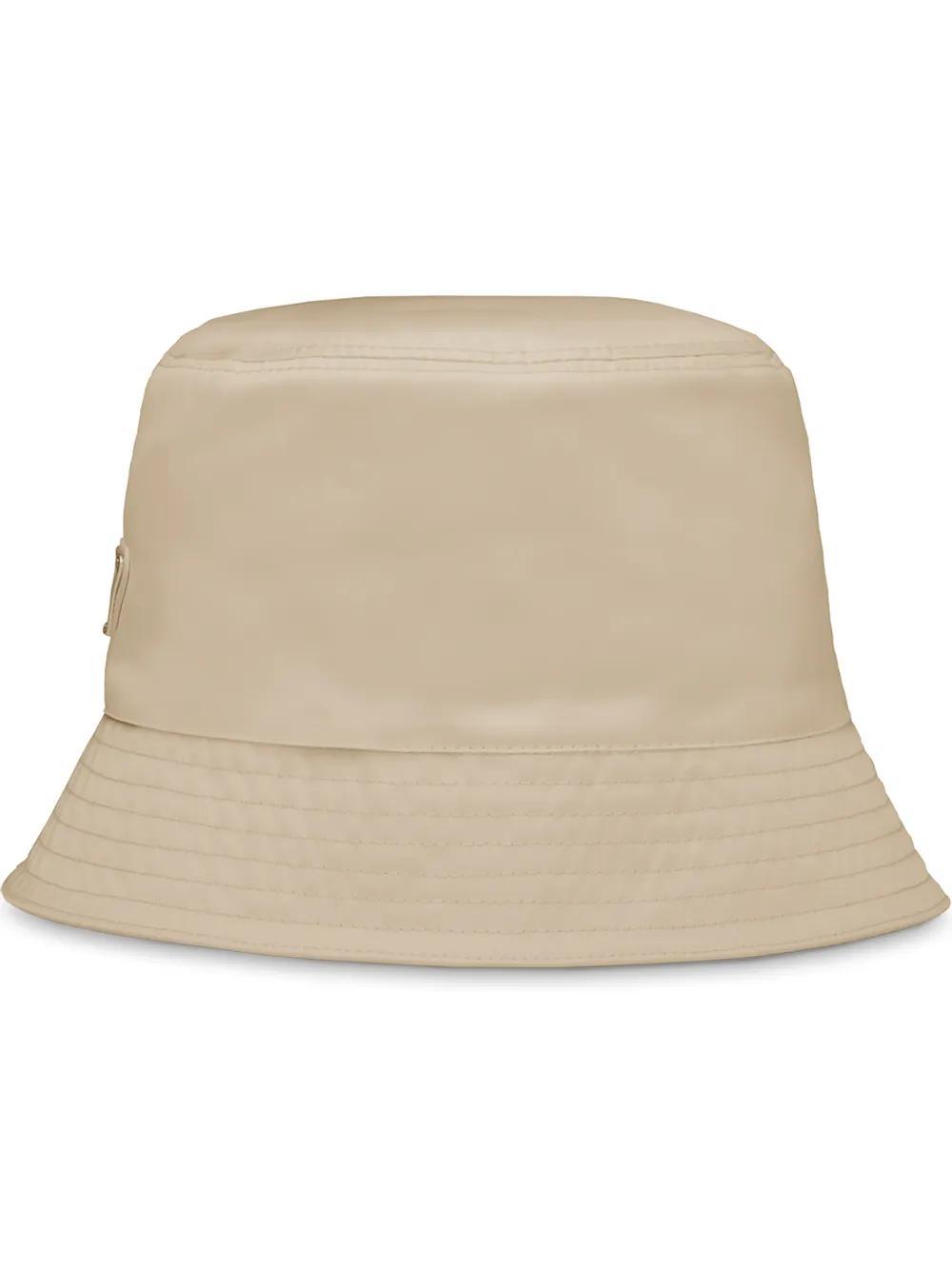 PRADA Re-nylon Bucket Hat In Beige Khaki Product Image