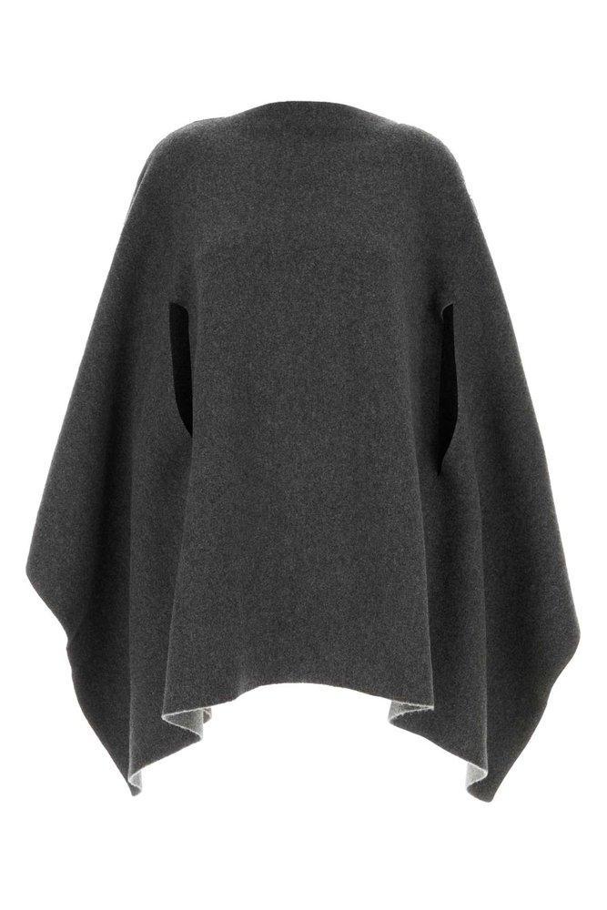 JIL SANDER Woman Grey Wool Blend Cape Product Image