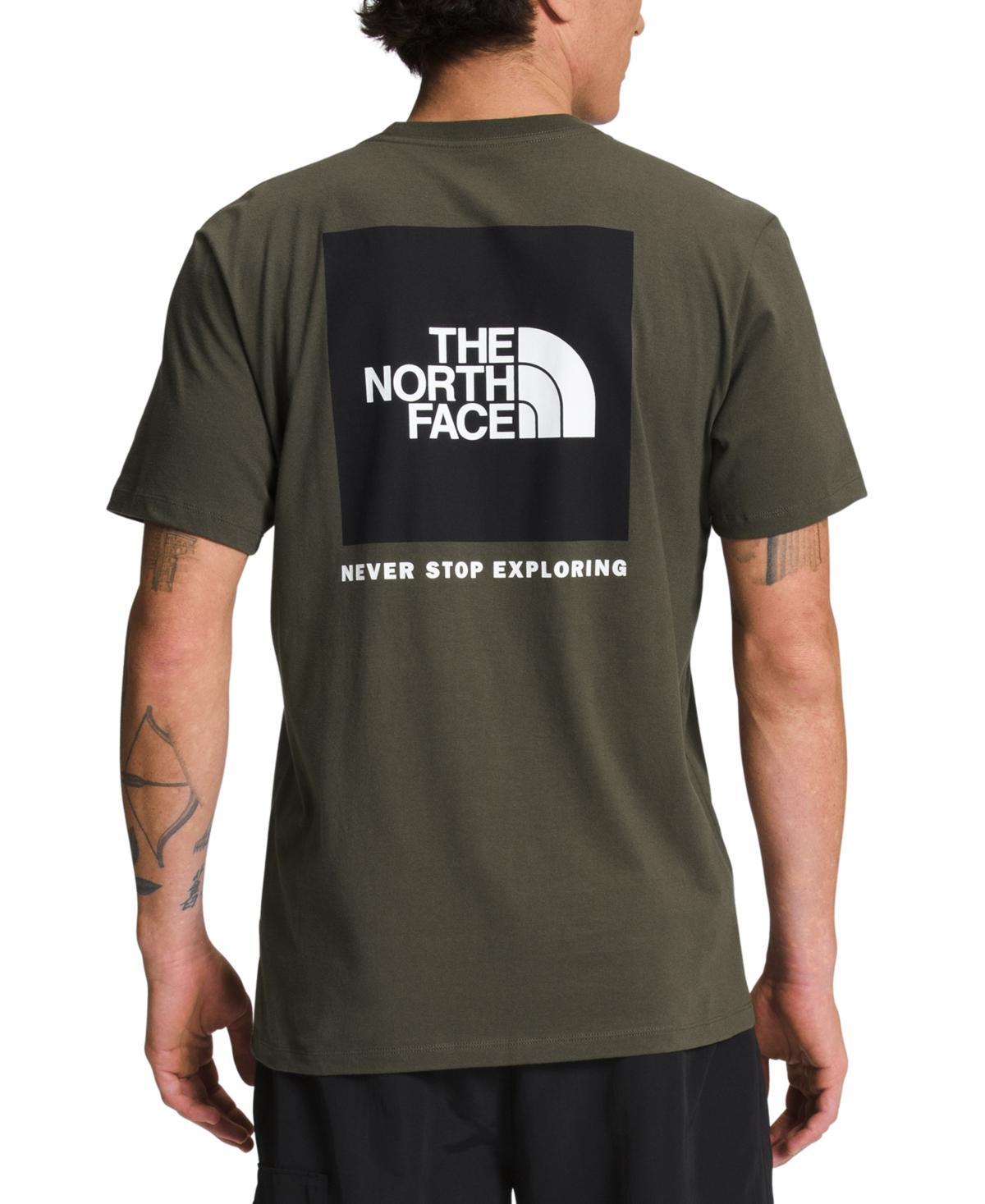 The North Face Short Sleeve Box NSE Tee (Black Currant ) Men's Clothing Product Image