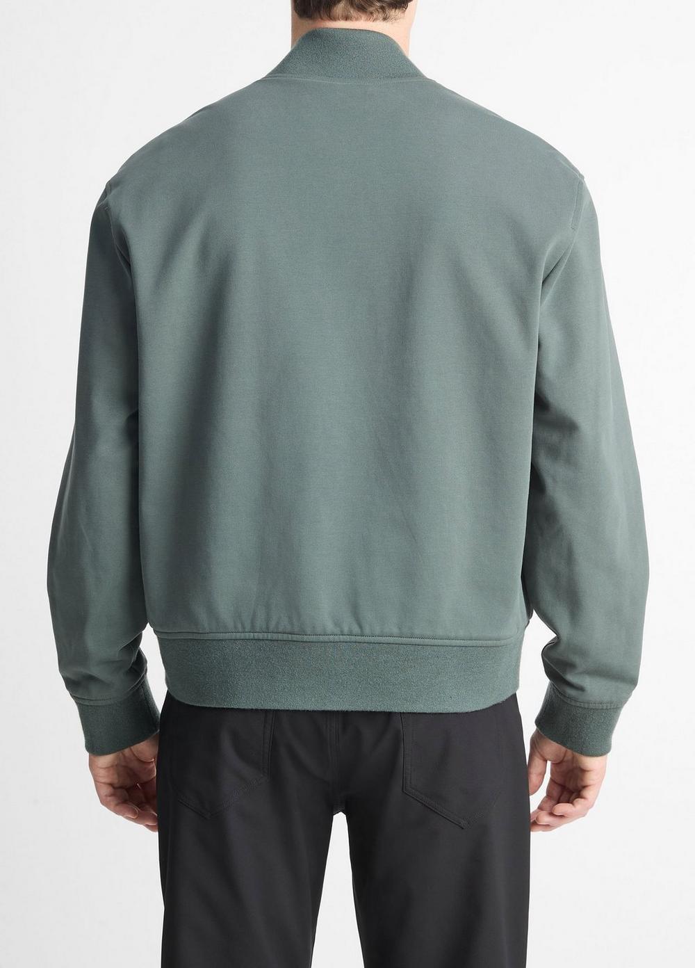 Mens Reversible Cotton-Blend Bomber Jacket, Black/petrol Green, Size XL Vince Product Image