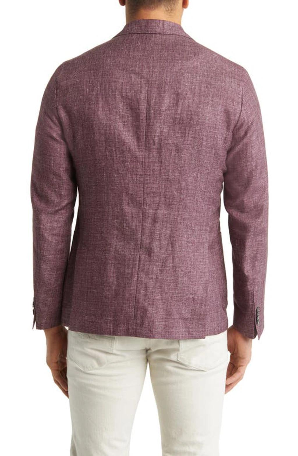 HUGO BOSS Hanry Slim Fit Chambray Sport Coat In Dark Red Product Image