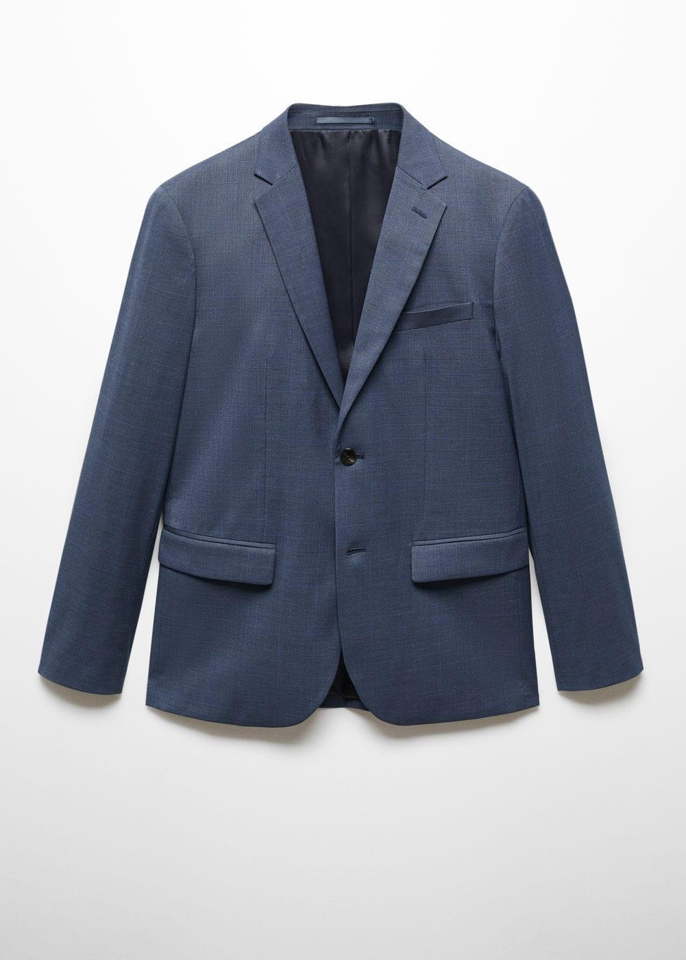 Mango Mens Super Slim-Fit Stretch Fabric Suit Blazer Product Image
