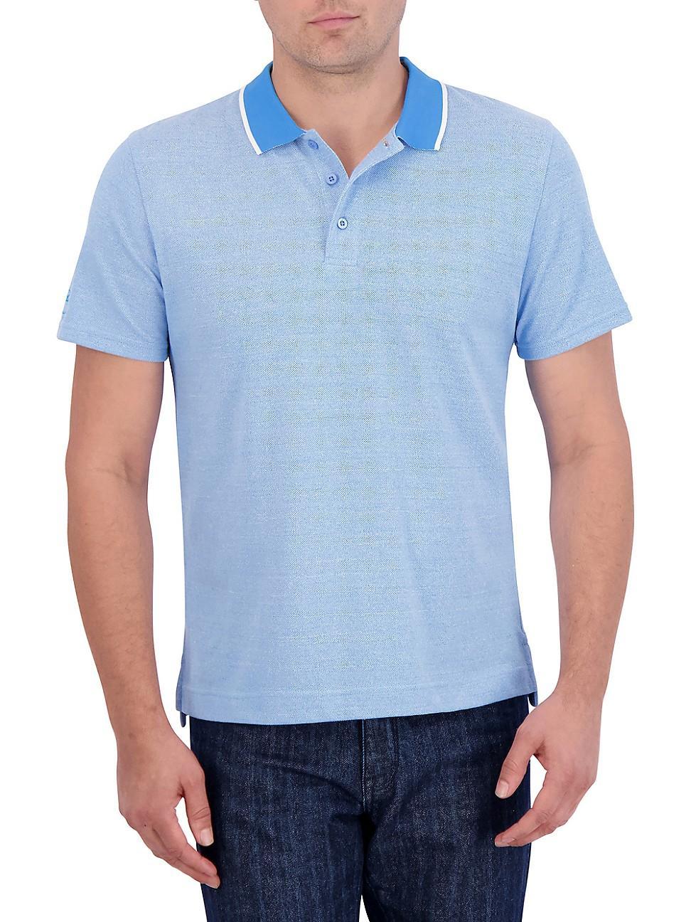 Robert Graham Calmere Cotton Blend Classic Fit Polo Shirt Product Image