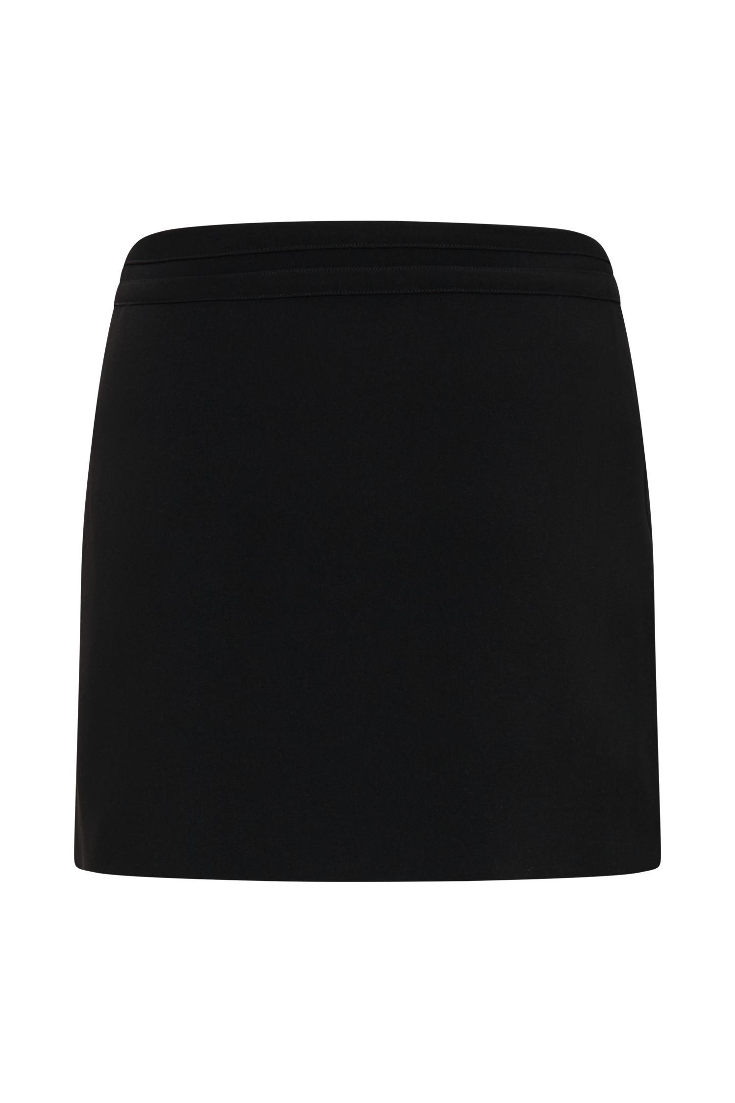 Letitia Suiting Mini Skirt With Buckle - Black Product Image