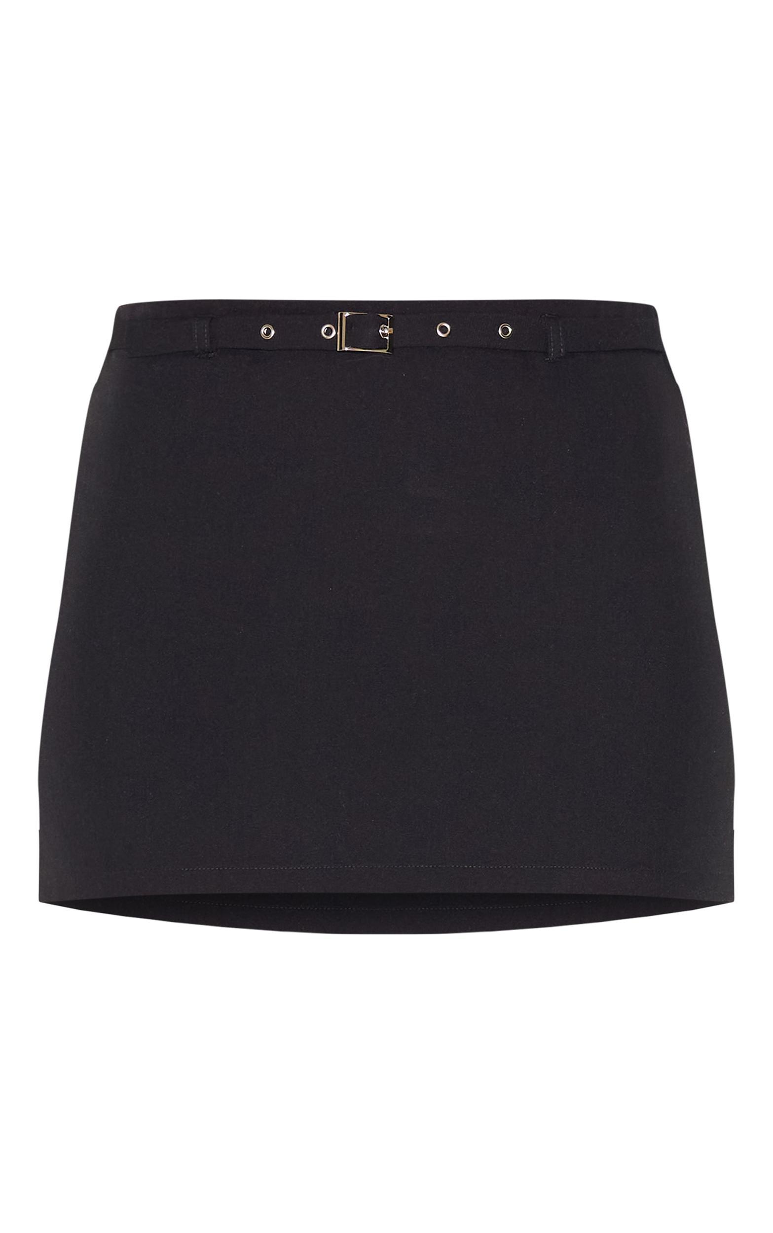 Black Slinky Basic Low Rise Mini Skort Product Image