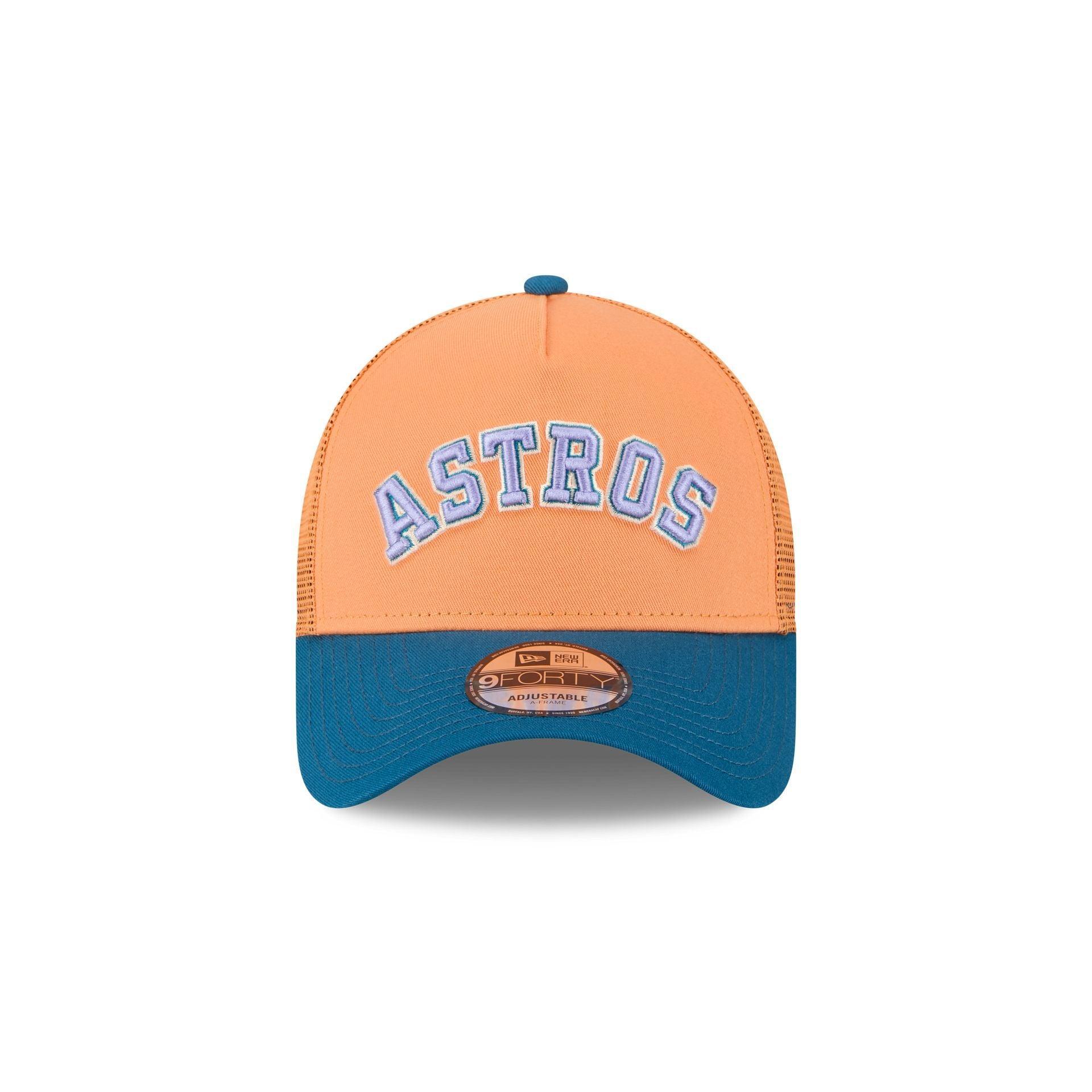 Houston Astros Orange Glaze 9FORTY A-Frame Trucker Hat Male Product Image