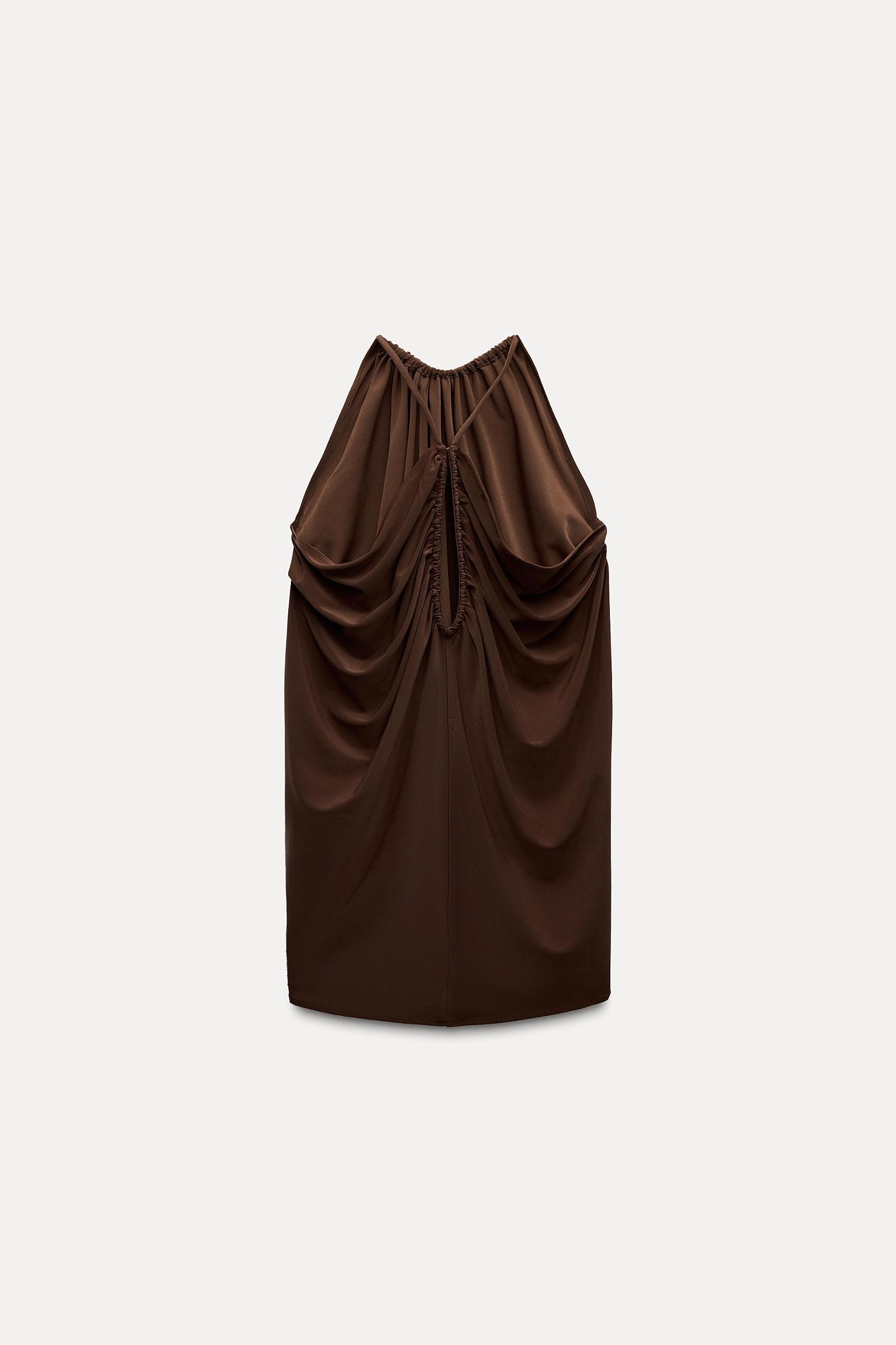 DRAPED HALTER TOP Product Image