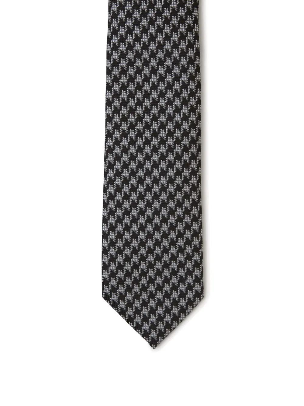 TOM FORD Houndstooth Tie In Black Product Image