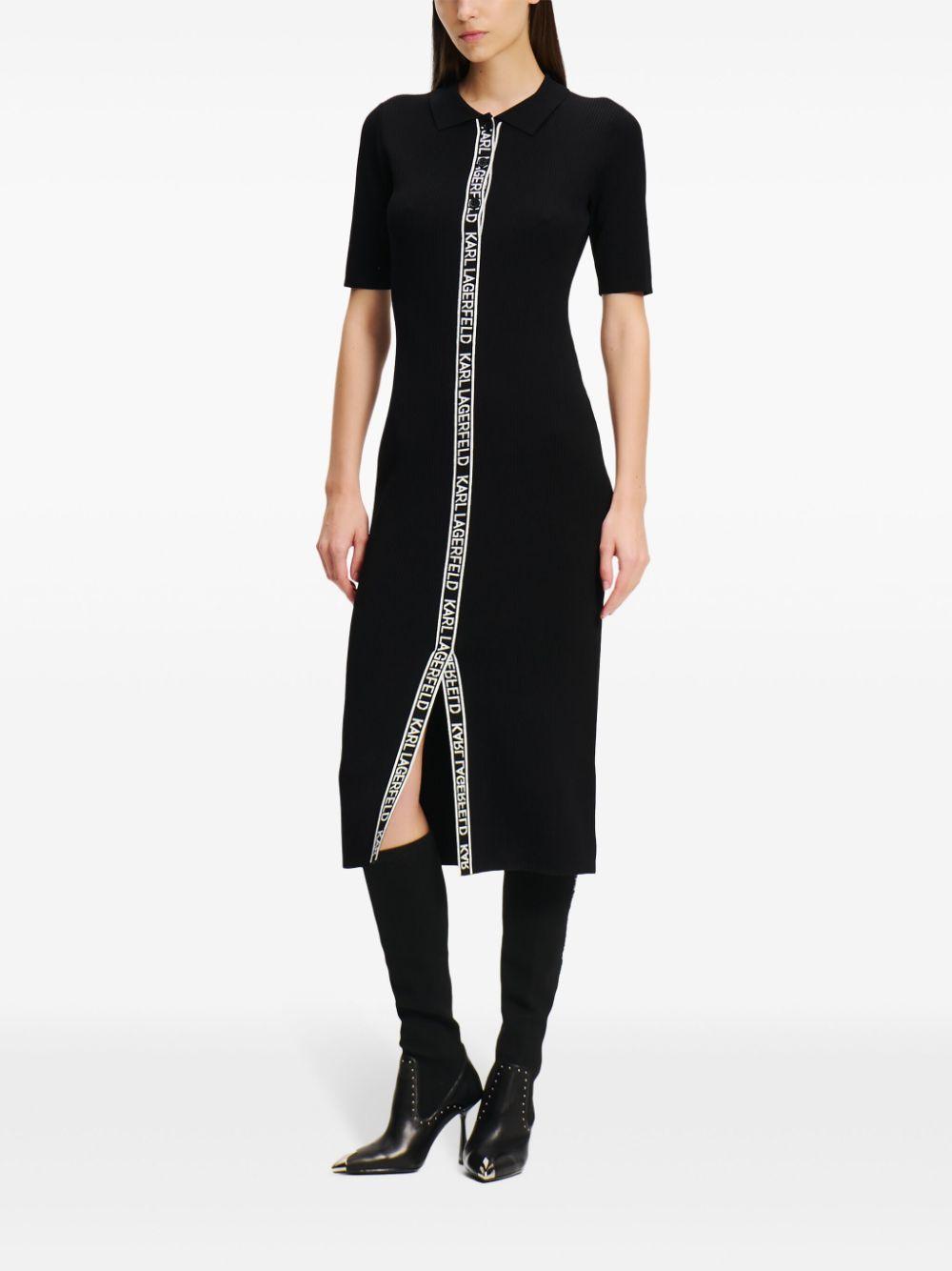 logo-tape midi dress Product Image