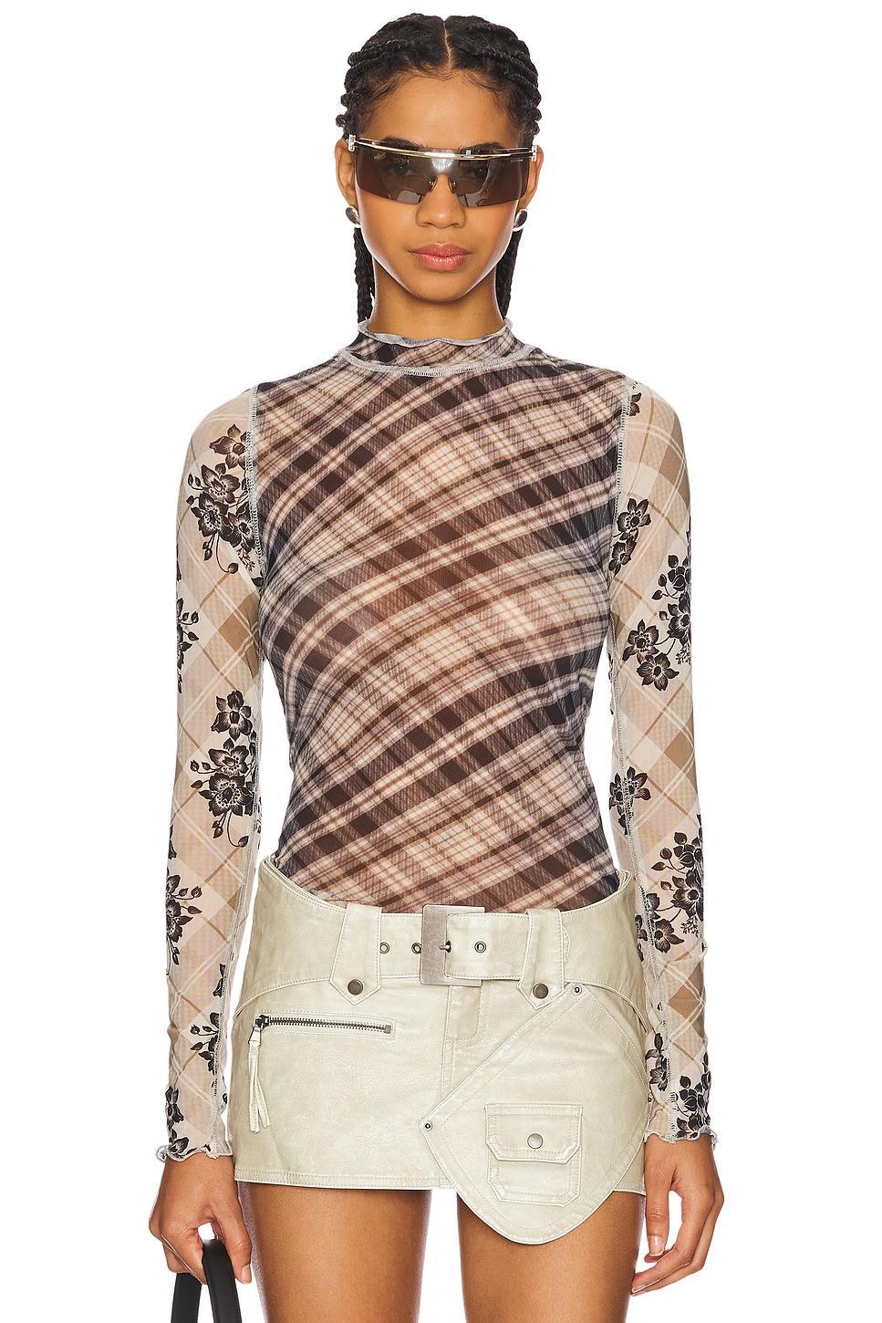 x REVOLVE Chloe Printed Mesh Top Free People Product Image