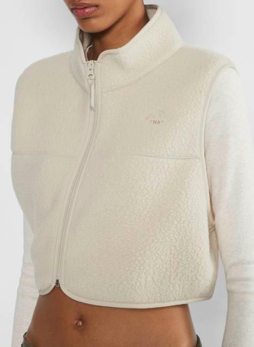 polartec® thermal pro® mockneck cropped vest Product Image