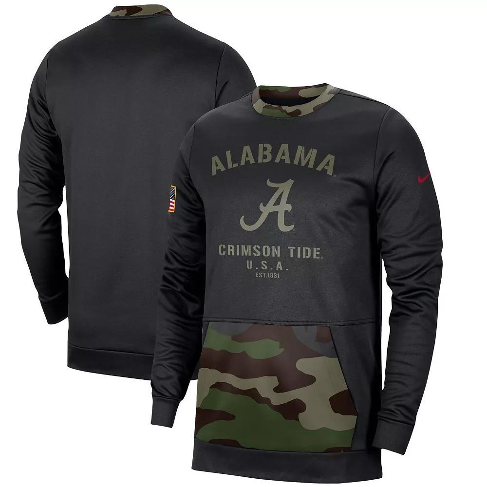Men's Nike Black/Camo Georgia Bulldogs Military Appreciation Performance Pullover Sweatshirt, Size: Medium Product Image