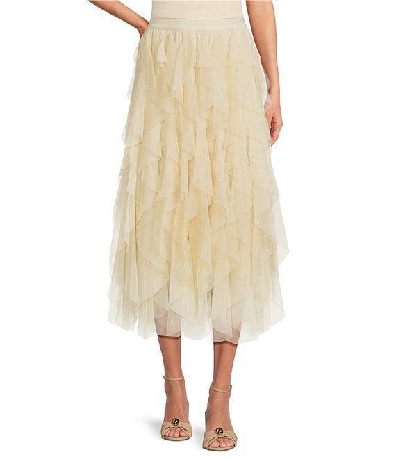 Chelsea & Violet Asta Tulle Midi Skirt Product Image