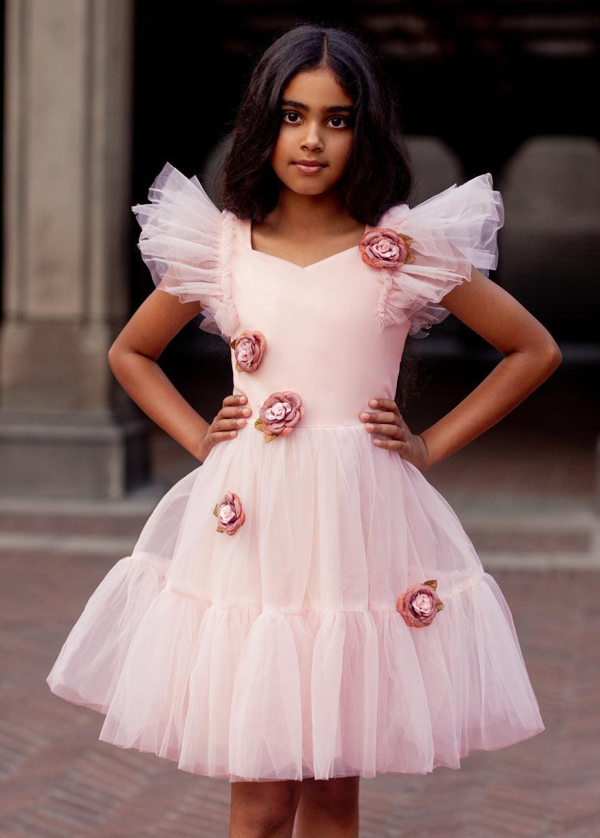 Elain Dress in Pale Pink Girls Product Image