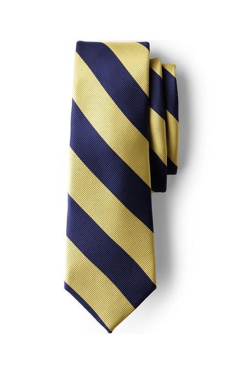 Kids Lands' End School Uniform Stripe Pre-Tied Tie, Size: Small, Classic Navy Red Product Image