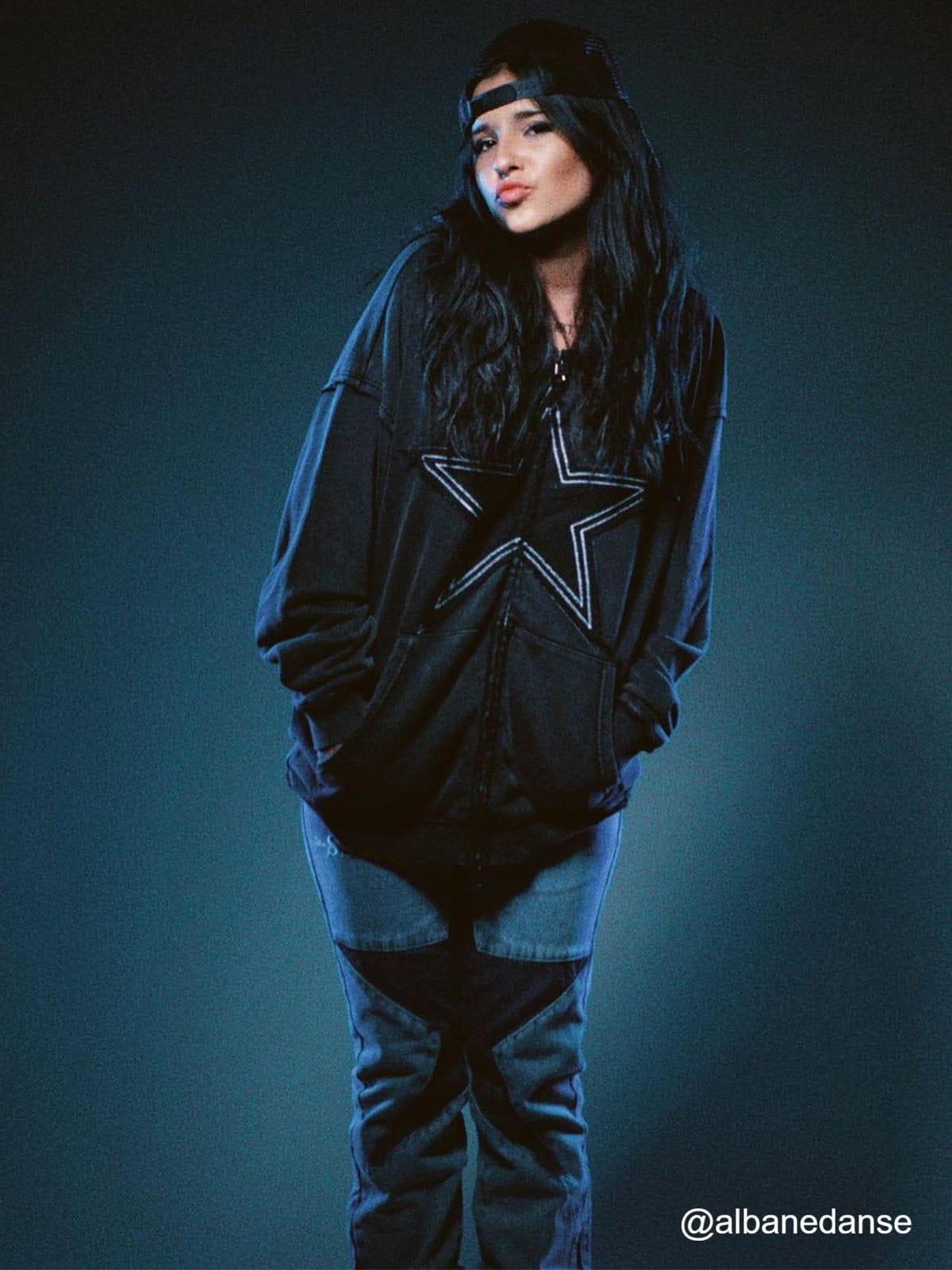 Aelfric Eden Star Applique Zip Up Hoodie Product Image