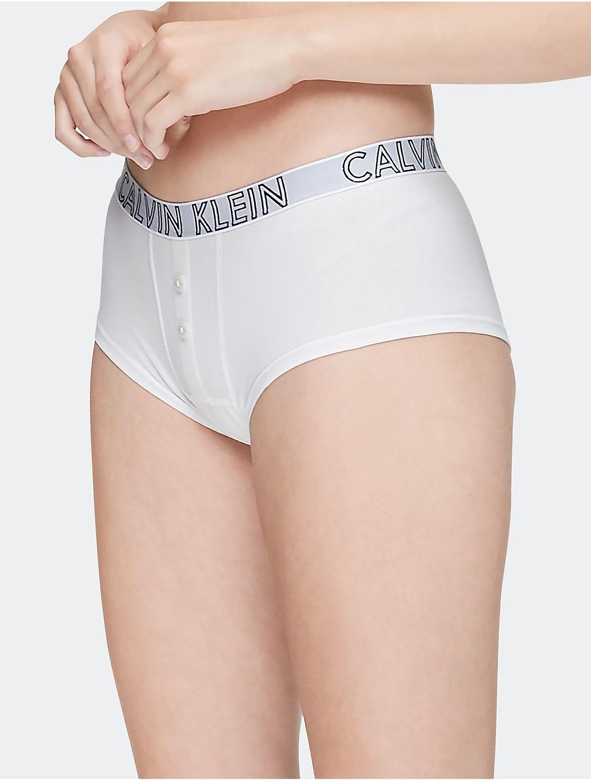 Calvin Klein Women's Ultimate Cotton Boyshort - Black - M Product Image