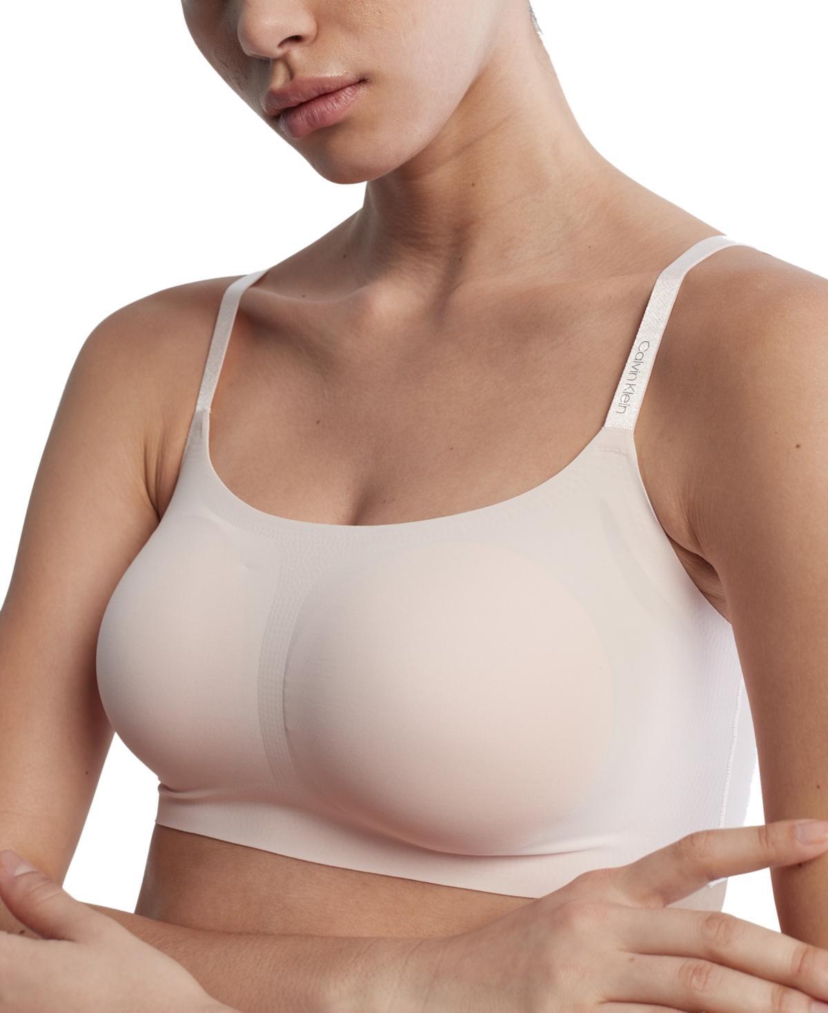 Calvin Klein Invisibles Comfort Lightly Lined Retro Bralette QF4783, Women's, Size: XL, Light Brown Product Image