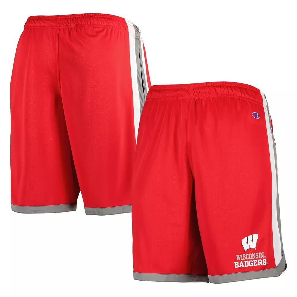 Men's Champion Red Wisconsin Badgers Basketball Shorts, Size: Large Product Image
