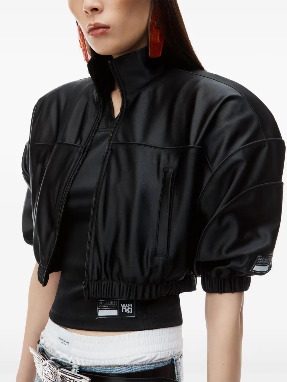 logo-appliqué bomber jacket Product Image