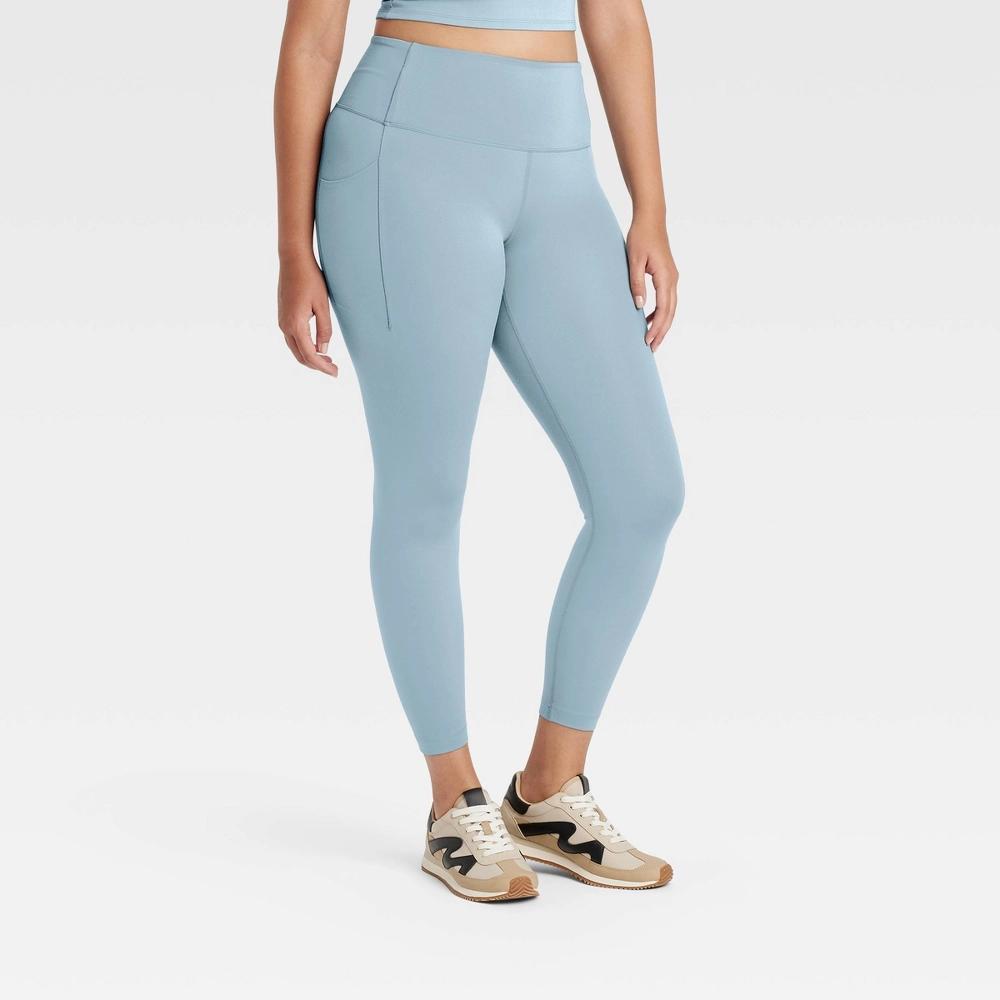 Womens Dynamic Flex High-Rise Pocketed 7/8 Leggings - All In Motion Steel Blue XXL Product Image
