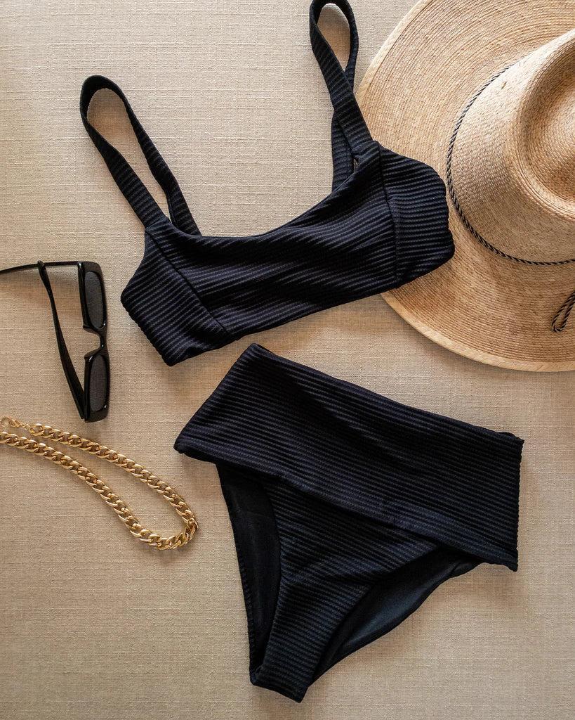 L*Space | Eco Chic Repreve Jess Bikini Top | Black FINAL SALE Product Image