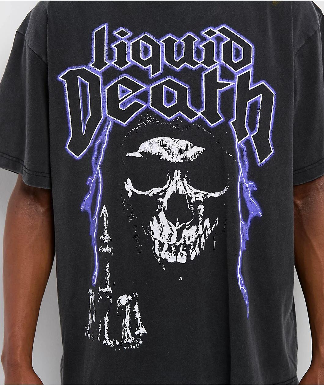 Liquid Death Bird Black Wash T-Shirt Product Image