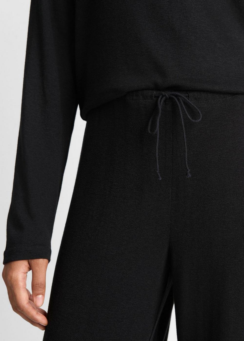 Womens Cropped Lounge Pant, Black, Size XL Vince Product Image