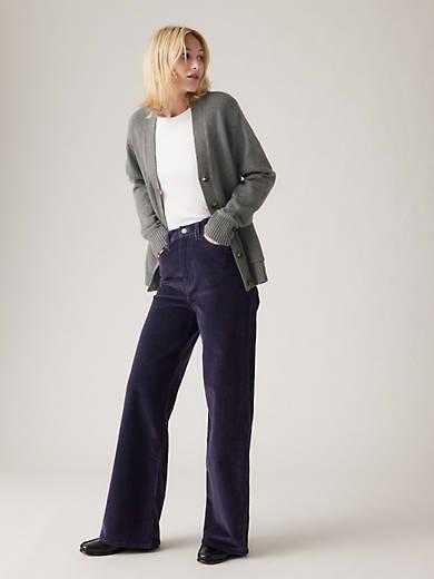 Ribcage Wide Leg Corduroy Women's Jeans Product Image