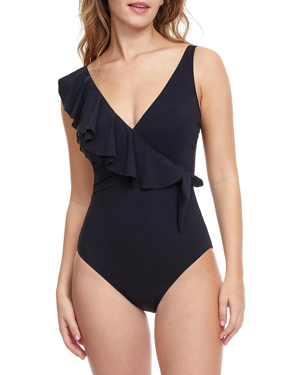 Profile by Gottex Ruffle Wrap Front Tummy Control One Piece Swimsuit Product Image