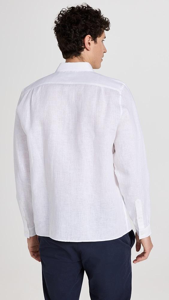Lacoste Regular Fit Linen Casual Button Down Shirt | Shopbop Product Image