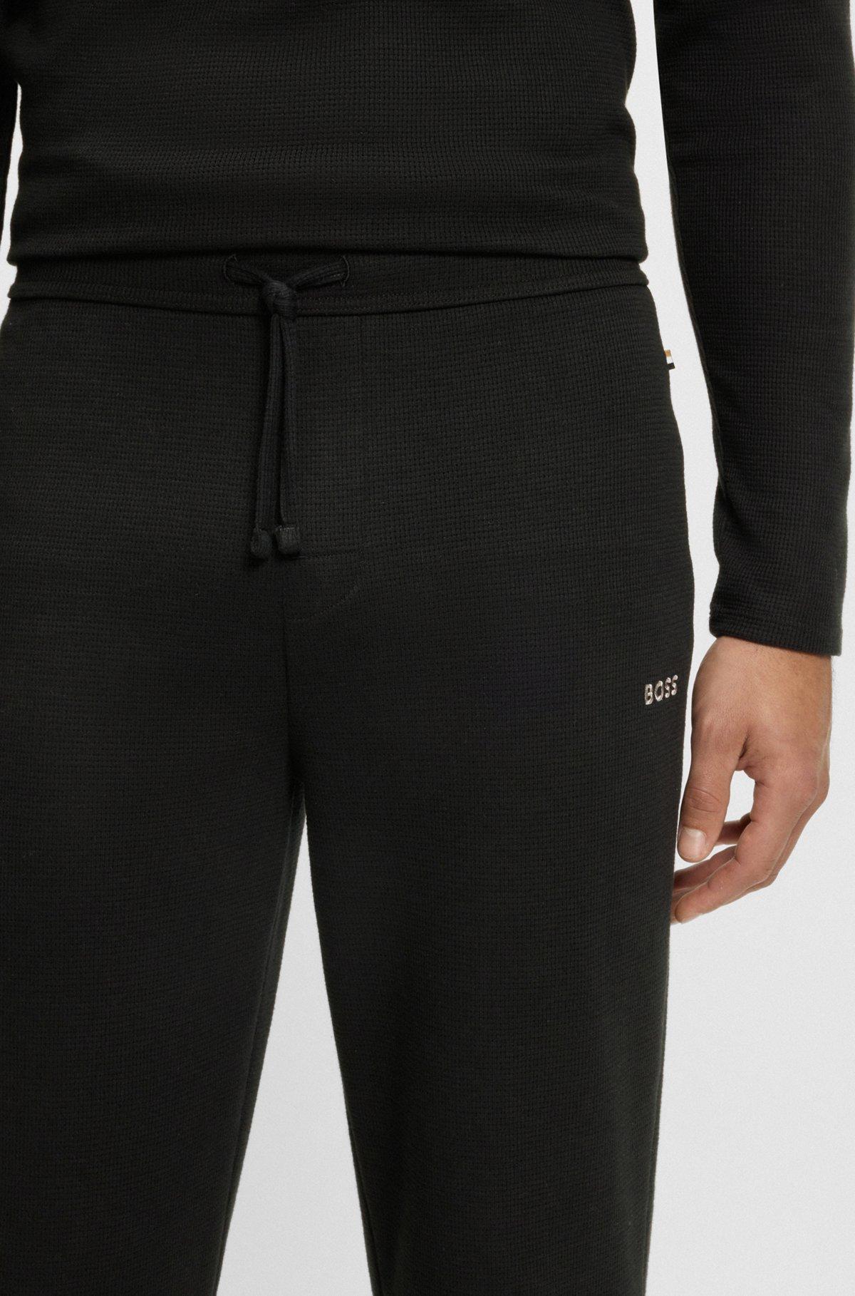 BOSS - Pajama bottoms with embroidered logo - Black Product Image